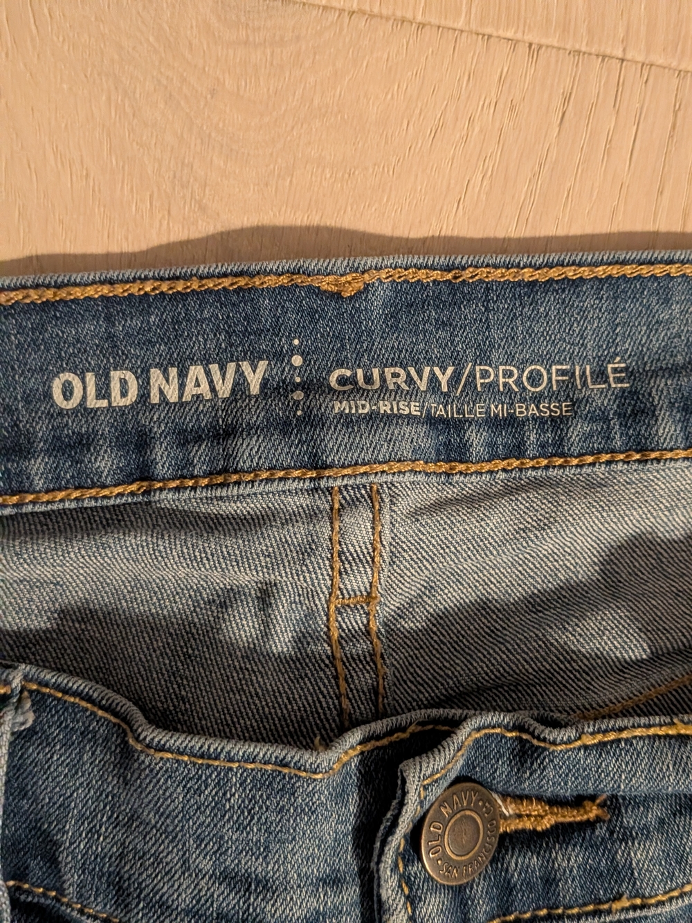 Old Navy Light Blue Flare Jeans – High-Rise Wide Leg - Picture 3 of 5